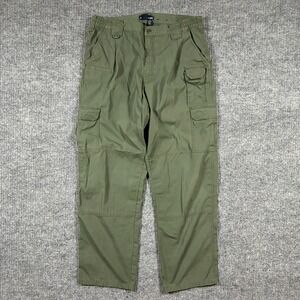 5.11 Tactical Series Mens Cargo Pants Size 36x32 Green Outdoor Utility Mid Rise